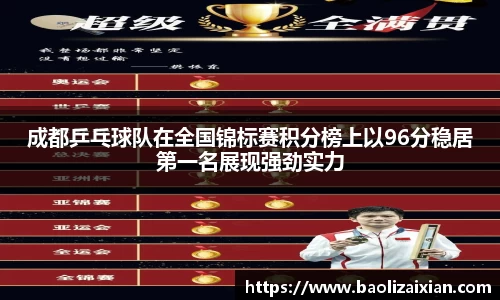 成都乒乓球队在全国锦标赛积分榜上以96分稳居第一名展现强劲实力